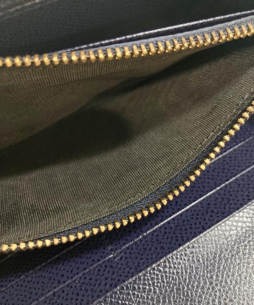 Salvatore Ferragamo（サルヴァトーレ フェラガモ）Salvatore Ferragamo (サルヴァトーレ フェラガモ) ガンチーニ フラップ長財布 ネイビーの古着・服飾アイテム
