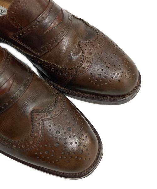 BALLY（バリー）BALLY (バリー) ウィングチップローファー ブラウン サイズ:41 1/2の古着・服飾アイテム