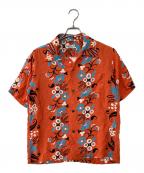 Sun Surfサンサーフ）の古着「RAYON S/S “ELSIE'S FLOWER” アロハシャツ」｜オレンジ