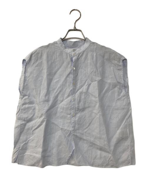 ticca（ティッカ）ticca (ティッカ) リネンフレンチシャツ ブルー サイズ:Fの古着・服飾アイテム