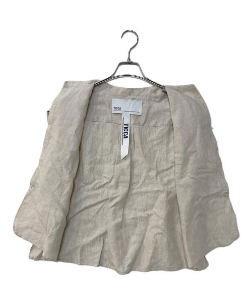 ticca（ティッカ）ticca (ティッカ) リネンフレンチシャツ グレー サイズ:Fの古着・服飾アイテム