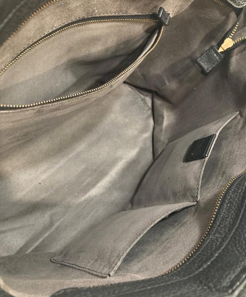 HushTug（ハッシュタグ）HushTug (ハッシュタグ) レザートートバッグ ブラックの古着・服飾アイテム
