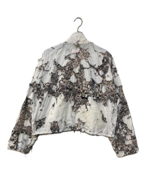 DIESEL（ディーゼル）DIESEL (ディーゼル) Camo jacket with destroyed finish ホワイト サイズ:40の古着・服飾アイテム