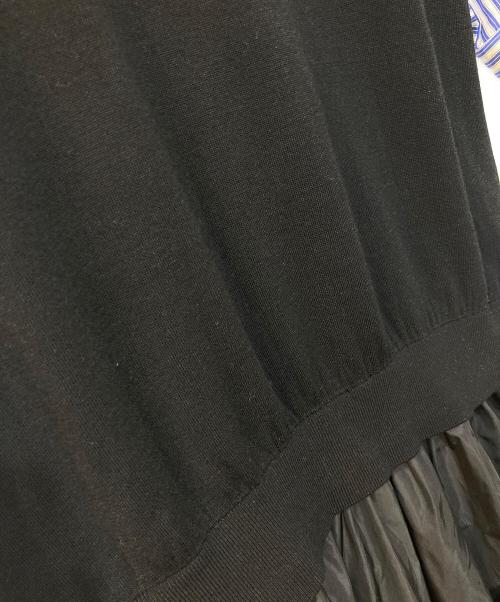 ENFOLD（エンフォルド）ENFOLD (エンフォルド) VEST-LAYERED DRESS ベストレイヤードドレス ブラック×ブルー サイズ:36の古着・服飾アイテム