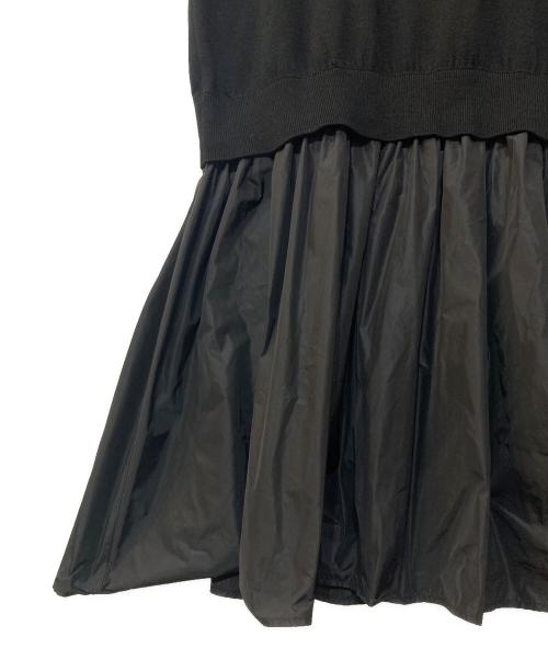 ENFOLD（エンフォルド）ENFOLD (エンフォルド) VEST-LAYERED DRESS ベストレイヤードドレス ブラック×ブルー サイズ:36の古着・服飾アイテム