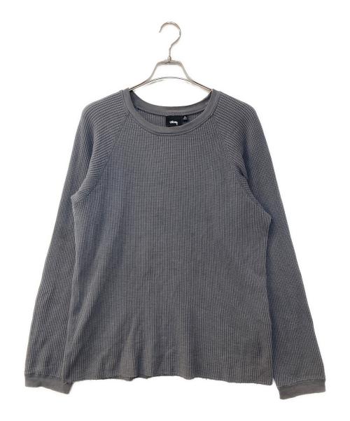 stussy（ステューシー）stussy (ステューシー) Extra Tough Thermal / サーマルカットソー グレー サイズ:Mの古着・服飾アイテム