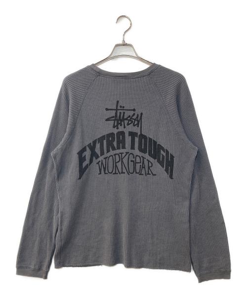 stussy（ステューシー）stussy (ステューシー) Extra Tough Thermal / サーマルカットソー グレー サイズ:Mの古着・服飾アイテム