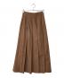 AURALEE（オーラリー）の古着「SUPER FULLING TWILL PLEATED SKIRT」｜ブラウン