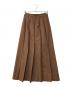 AURALEE (オーラリー) SUPER FULLING TWILL PLEATED SKIRT ブラウン：18000円