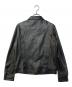 DKNY (ダナキャランニューヨーク) ラムレザー トラッカージャケット ブラック サイズ:L：12000円