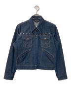 Wrangler×Vaporizeラングラー×ヴェイパライズ）の古着「スタッズデニムトラッカージャケット」｜インディゴ