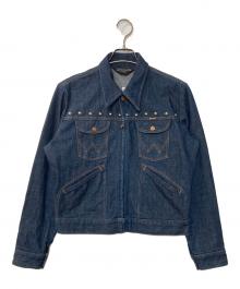 Wrangler×Vaporize（ラングラー×ヴェイパライズ）の古着「スタッズデニムトラッカージャケット」｜インディゴ
