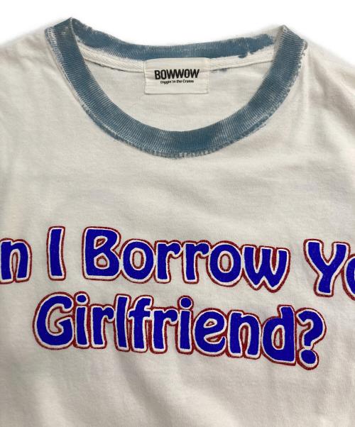 BOWWOW（バウワウ）BOWWOW (バウワウ) グラフィックプリントリンガーTシャツ ホワイト サイズ:Mの古着・服飾アイテム