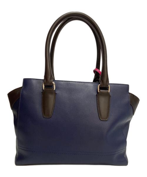 COACH（コーチ）COACH (コーチ) レガシー カラーブロック ハンドバッグ レザートートバッグ ネイビー×ピンクの古着・服飾アイテム