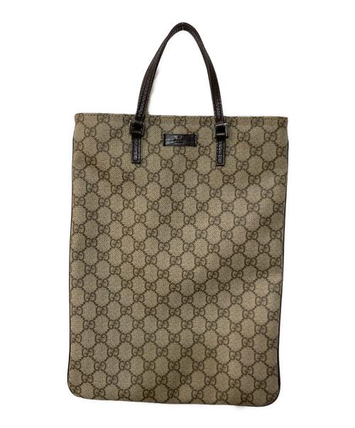 GUCCI（グッチ）GUCCI (グッチ) GGスプリーム ハンドバッグ ベージュの古着・服飾アイテム