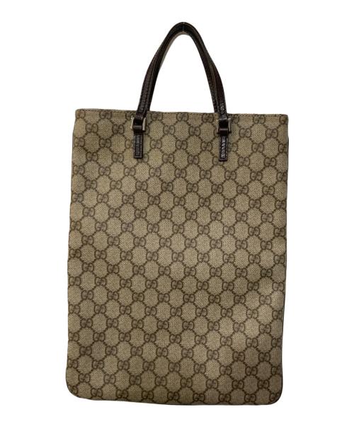 GUCCI（グッチ）GUCCI (グッチ) GGスプリーム ハンドバッグ ベージュの古着・服飾アイテム