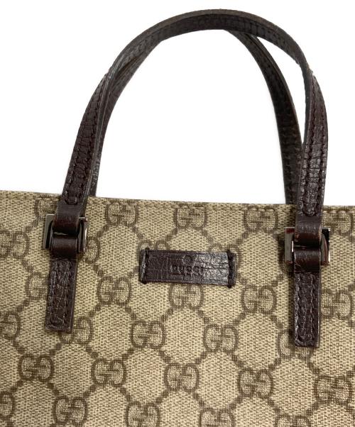 GUCCI（グッチ）GUCCI (グッチ) GGスプリーム ハンドバッグ ベージュの古着・服飾アイテム