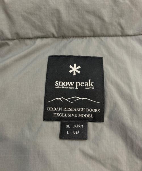 Snow peak（スノーピーク）Snow peak (スノーピーク) URBAN RESEARCH DOORS (アーバンリサーチドアーズ) R/N Ripstop Down Vest ダウンベスト グレー サイズ:XLの古着・服飾アイテム