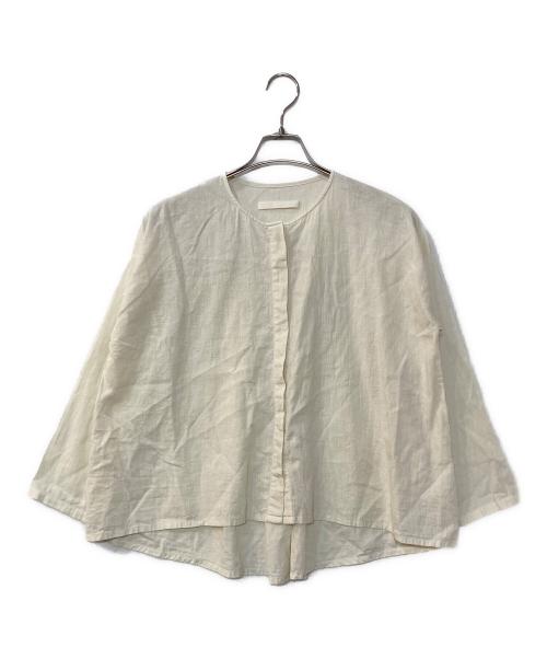 evam eva（エヴァムエヴァ）evam eva (エヴァムエヴァ) water linen shirts ウォーターリネンシャツ ホワイト サイズ:Mの古着・服飾アイテム