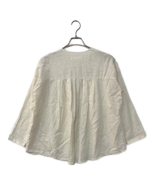 evam eva（エヴァムエヴァ）evam eva (エヴァムエヴァ) water linen shirts ウォーターリネンシャツ ホワイト サイズ:Mの古着・服飾アイテム