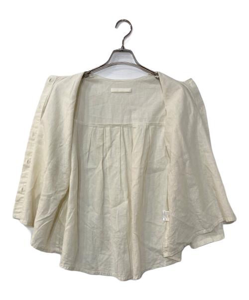 evam eva（エヴァムエヴァ）evam eva (エヴァムエヴァ) water linen shirts ウォーターリネンシャツ ホワイト サイズ:Mの古着・服飾アイテム