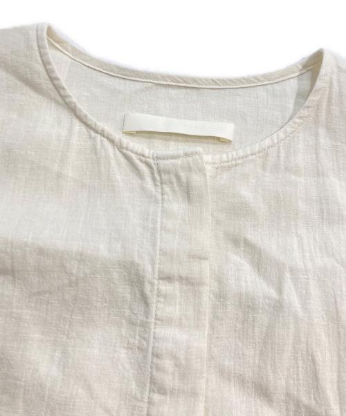 evam eva（エヴァムエヴァ）evam eva (エヴァムエヴァ) water linen shirts ウォーターリネンシャツ ホワイト サイズ:Mの古着・服飾アイテム