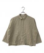evam evaエヴァムエヴァ）の古着「water linen shirts ウォーターリネンシャツ」｜ベージュ
