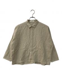 evam eva（エヴァムエヴァ）の古着「water linen shirts ウォーターリネンシャツ」｜ベージュ