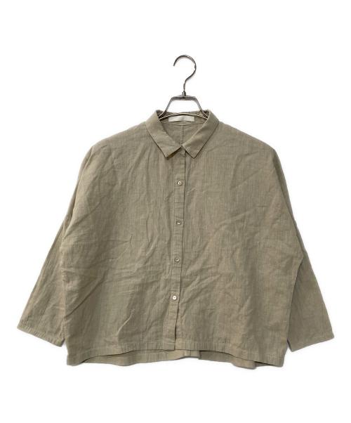 evam eva（エヴァムエヴァ）evam eva (エヴァムエヴァ) water linen shirts ウォーターリネンシャツ ベージュ サイズ:Mの古着・服飾アイテム