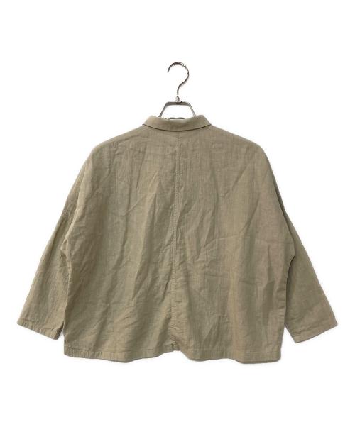 evam eva（エヴァムエヴァ）evam eva (エヴァムエヴァ) water linen shirts ウォーターリネンシャツ ベージュ サイズ:Mの古着・服飾アイテム
