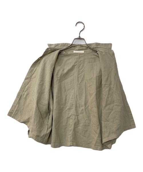 evam eva（エヴァムエヴァ）evam eva (エヴァムエヴァ) water linen shirts ウォーターリネンシャツ ベージュ サイズ:Mの古着・服飾アイテム