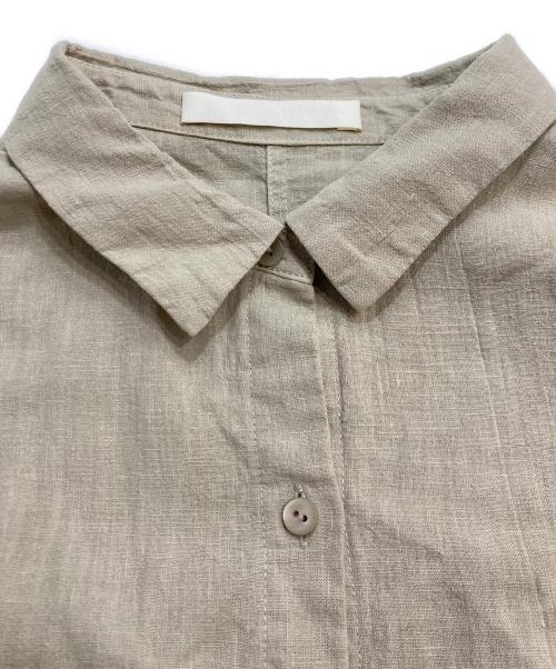 evam eva（エヴァムエヴァ）evam eva (エヴァムエヴァ) water linen shirts ウォーターリネンシャツ ベージュ サイズ:Mの古着・服飾アイテム