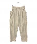 evam evaエヴァムエヴァ）の古着「brushed cotton tuck pants」｜ベージュ