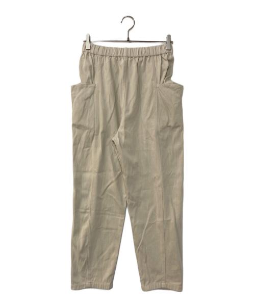 evam eva（エヴァムエヴァ）evam eva (エヴァムエヴァ) brushed cotton tuck pants ベージュ サイズ:①の古着・服飾アイテム