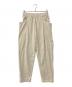 evam eva（エヴァムエヴァ）の古着「brushed cotton tuck pants」｜ベージュ
