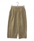 evam evaエヴァムエヴァ）の古着「water linen pants」｜ブラウン