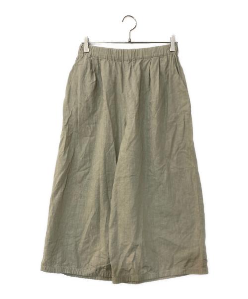 evam eva（エヴァムエヴァ）evam eva (エヴァムエヴァ) water linen wide pants ウォーターリネンワイドパンツ ベージュ サイズ:記載なしの古着・服飾アイテム