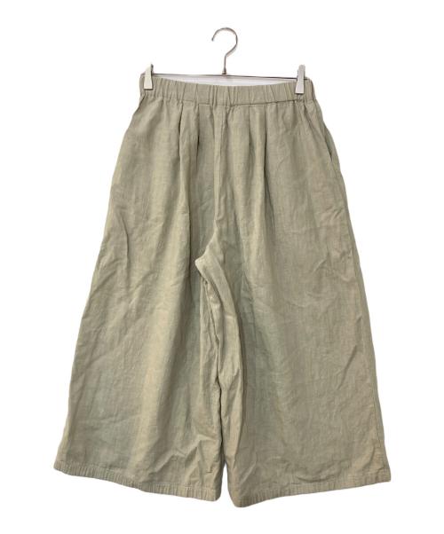 evam eva（エヴァムエヴァ）evam eva (エヴァムエヴァ) water linen wide pants ウォーターリネンワイドパンツ ベージュ サイズ:記載なしの古着・服飾アイテム