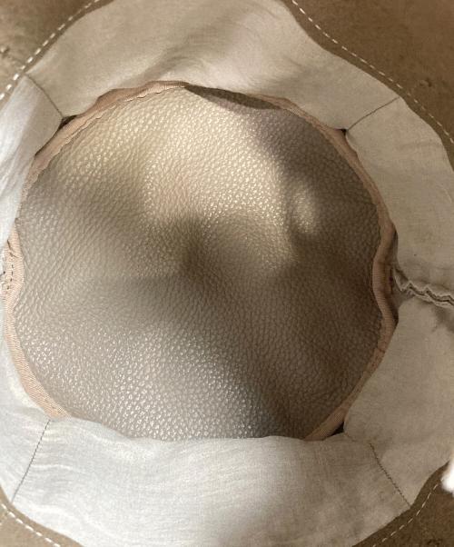 evam eva（エヴァムエヴァ）evam eva (エヴァムエヴァ) drawstring bag ドローストリングバッグ ベージュ サイズ:Sの古着・服飾アイテム