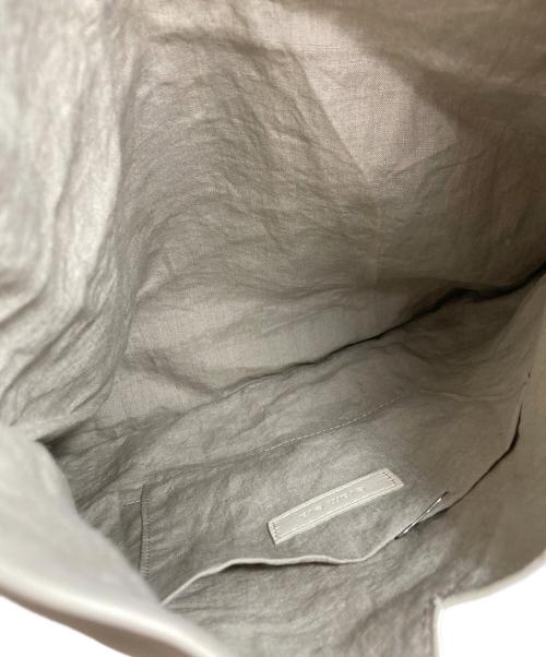 evam eva（エヴァムエヴァ）evam eva (エヴァムエヴァ) leather bag (吾妻袋) アイボリー サイズ:Sの古着・服飾アイテム