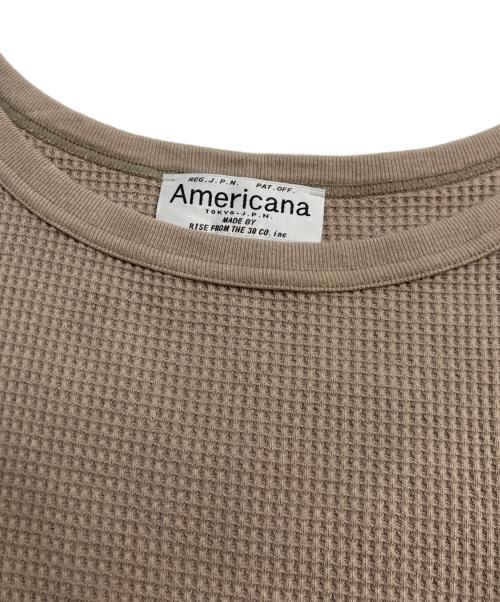 Americana（アメリカーナ）Americana (アメリカーナ) サーマルカットソー カーキ サイズ:FREEの古着・服飾アイテム