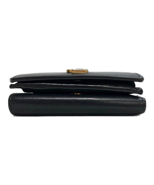 Saint Laurent Paris（サンローランパリ）Saint Laurent Paris (サンローランパリ) オリガミ タイニーウォレット 3つ折り財布 ブラックの古着・服飾アイテム