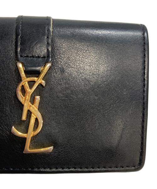 Saint Laurent Paris（サンローランパリ）Saint Laurent Paris (サンローランパリ) オリガミ タイニーウォレット 3つ折り財布 ブラックの古着・服飾アイテム