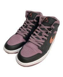 NIKE（ナイキ）の古着「Air Jordan 1 Mid SE "Black/Sky J Mauve/Sky J Orange" エアジョーダン1 ミッド SE "ブラック/スカイJモーブ/スカイJオレンジ"」｜ブラック×パープル