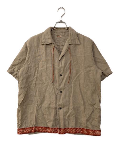 KAPITAL（キャピタル）KAPITAL (キャピタル) リネンオープンカラーシャツ ベージュ サイズ:XLの古着・服飾アイテム