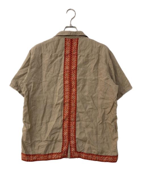 KAPITAL（キャピタル）KAPITAL (キャピタル) リネンオープンカラーシャツ ベージュ サイズ:XLの古着・服飾アイテム