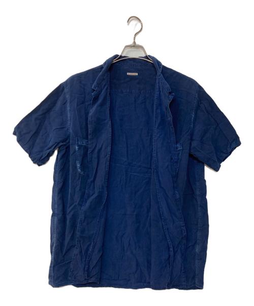 KAPITAL（キャピタル）KAPITAL (キャピタル) インディゴ染めレーヨンオープンカラーシャツ ブルー サイズ:XLの古着・服飾アイテム