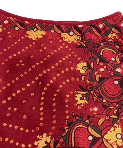 VIVIENNE TAM（ヴィヴィアンタム）VIVIENNE TAM (ヴィヴィアンタム) パワーネット 総柄スカート レッドの古着・服飾アイテム