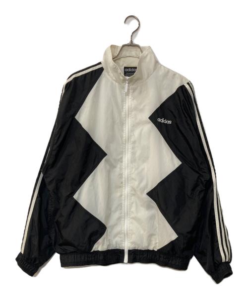 adidas（アディダス）adidas (アディダス) ナイロンジャケット ホワイト×ブラック サイズ:Lの古着・服飾アイテム