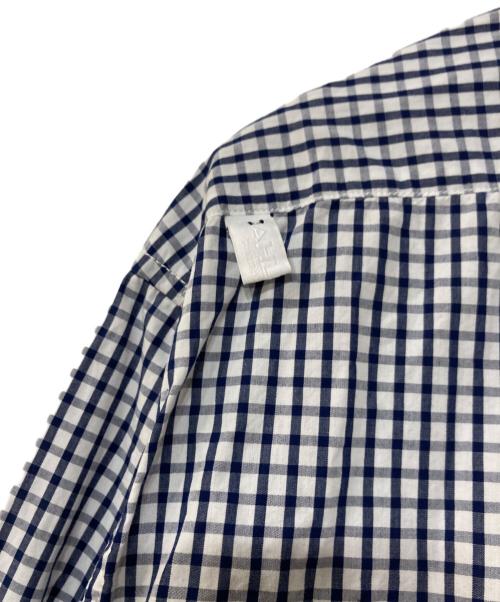 CAHLUMN（カウラム）CAHLUMN (カウラム) Magazine Pocket Broad Shirt / ギンガムチェックシャツ ホワイト×ネイビー サイズ:Mの古着・服飾アイテム